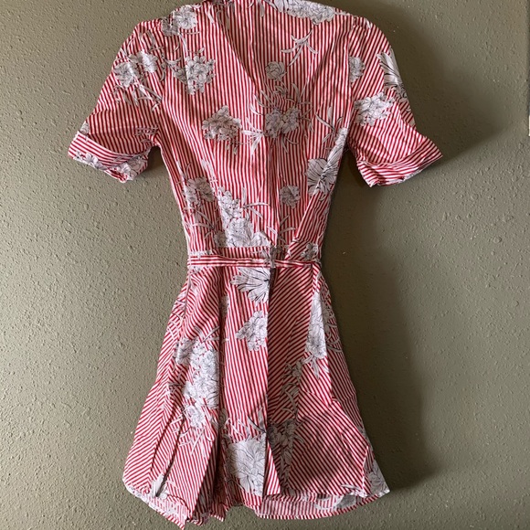 Red and white striped cotton dress - Picture 3 of 9